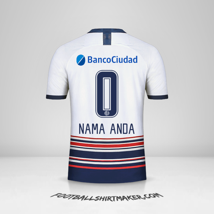 Jersey San Lorenzo 2020 II -  nama anda - 0