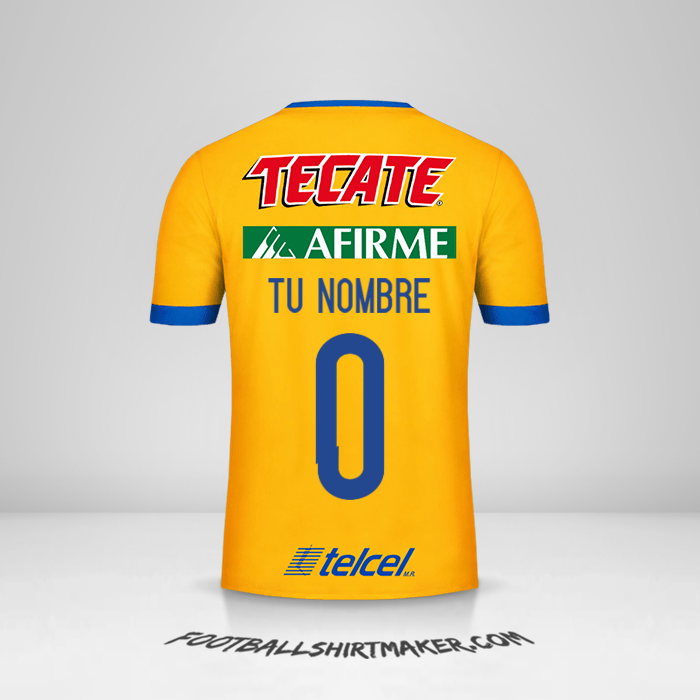 Camiseta Tigres UANL 2017/18 -  tu nombre - 0