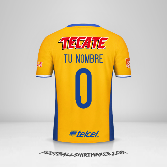 Camiseta Tigres UANL 2016/17 -  tu nombre - 0