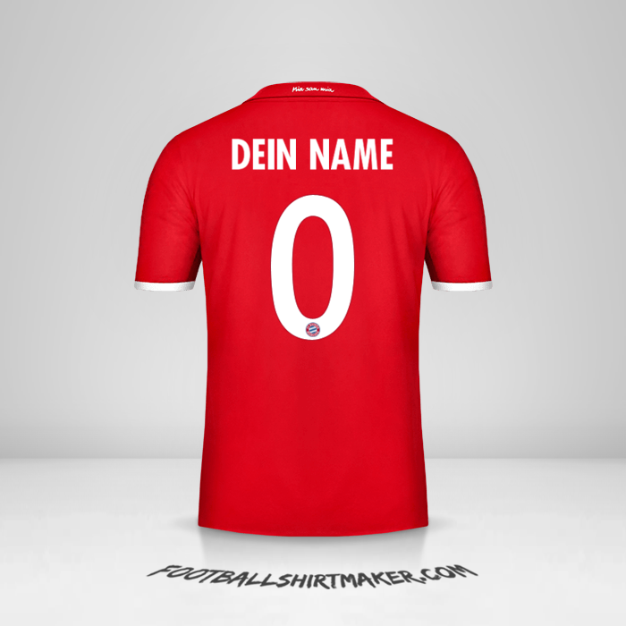 Trikot FC Bayern Munchen Cup 2016/17 -  dein name - 0