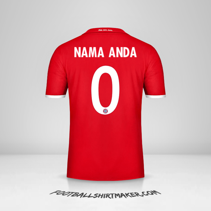 Jersey FC Bayern Munchen Cup 2016/17 -  nama anda - 0