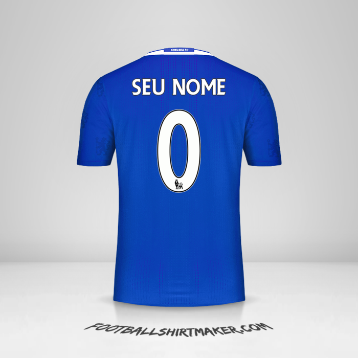 Camisa Chelsea 2016/17 -  seu nome - 0