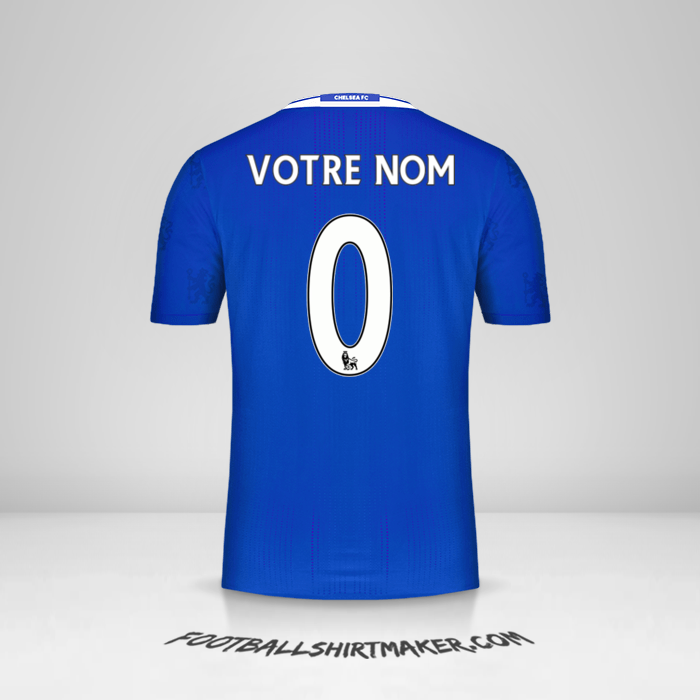 Maillot Chelsea 2016/17 -  votre nom - 0