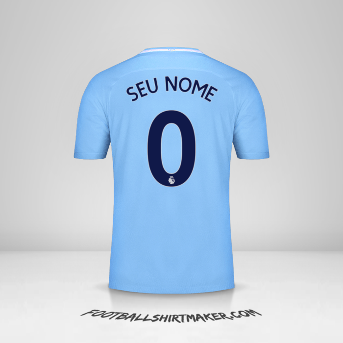 Camisa Manchester City 2017/18 -  seu nome - 0