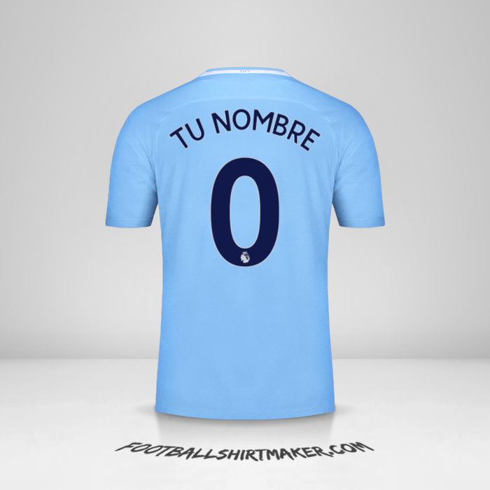 Camiseta Manchester City 2017/18 -  tu nombre - 0