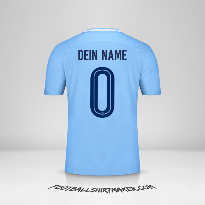Trikot Manchester City 2017/18 Cup -  dein name - 0