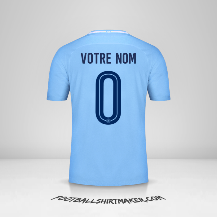Maillot Manchester City 2017/18 Cup -  votre nom - 0