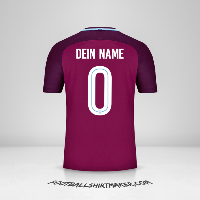 Trikot Manchester City Cup 2017/18 II -  dein name - 0