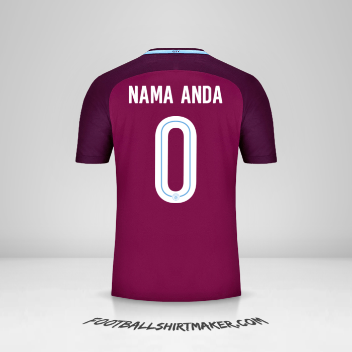 Jersey Manchester City 2017/18 Cup II -  nama anda - 0