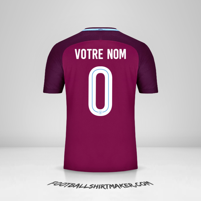Maillot Manchester City Cup 2017/18 II -  votre nom - 0