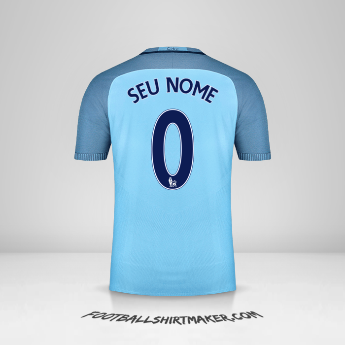 Camisa Manchester City 2016/17 -  seu nome - 0