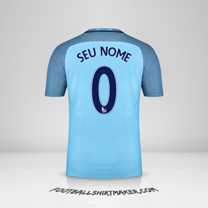Camisa Manchester City 2016/17 -  seu nome - 0
