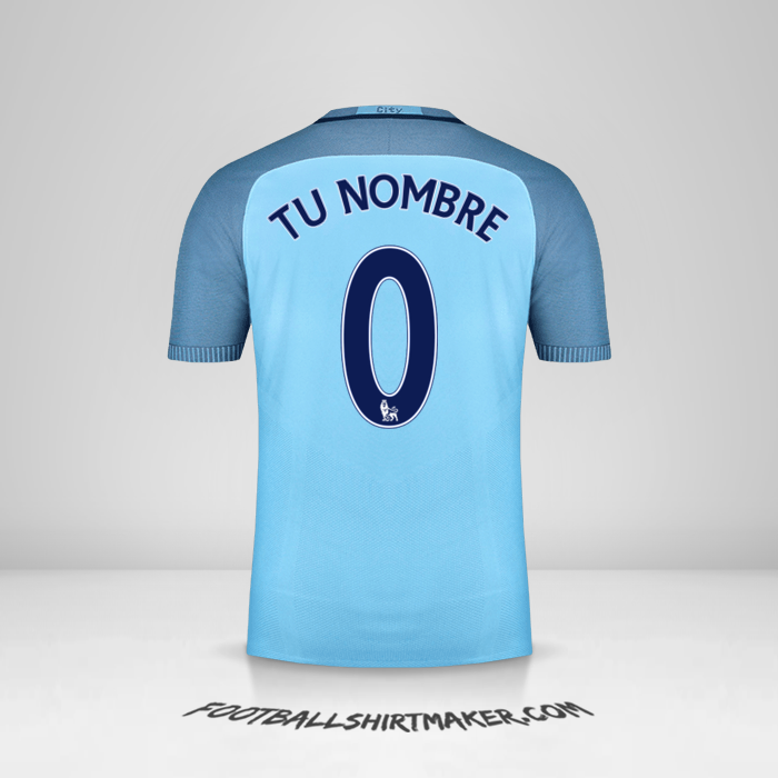 Jersey Manchester City 2016/17 -  tu nombre - 0