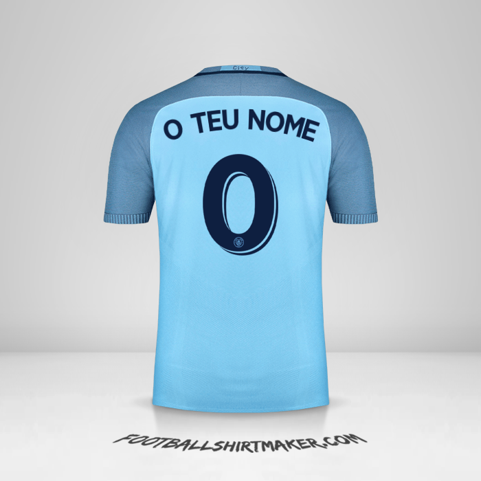 Camisola Manchester City Cup 2016/17 -  o teu nome - 0