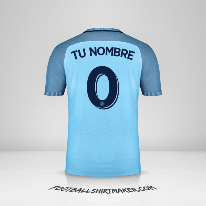 Camiseta Manchester City Cup 2016/17 -  tu nombre - 0