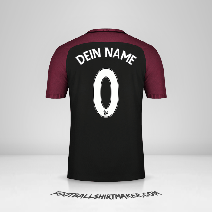 Trikot Manchester City 2016/17 II -  dein name - 0