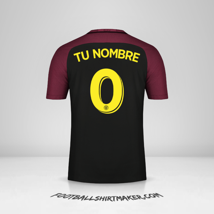 Camiseta Manchester City Cup 2016/17 II -  tu nombre - 0
