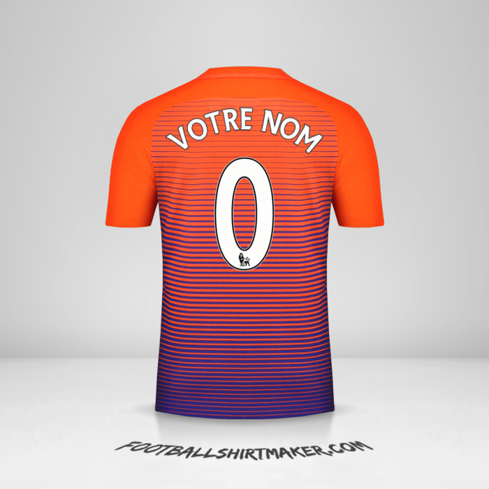 Maillot Manchester City 2016/17 III -  votre nom - 0