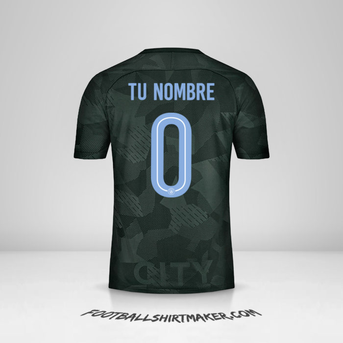 Camiseta Manchester City Cup 2017/18 III -  tu nombre - 0