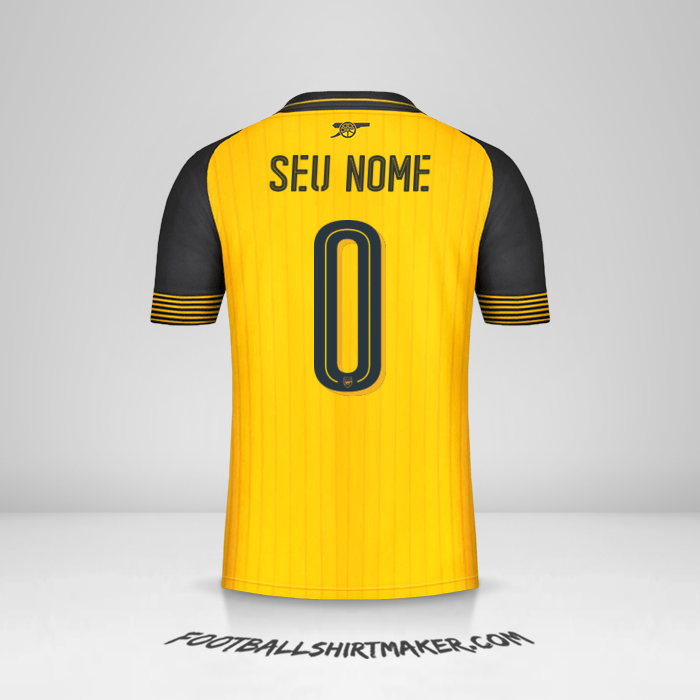 Camisa Arsenal Cup 2016/17 II -  seu nome - 0