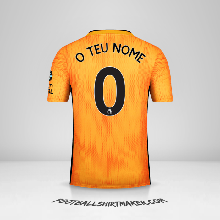 Camisola Wolverhampton Wanderers 2019/20 -  o teu nome - 0
