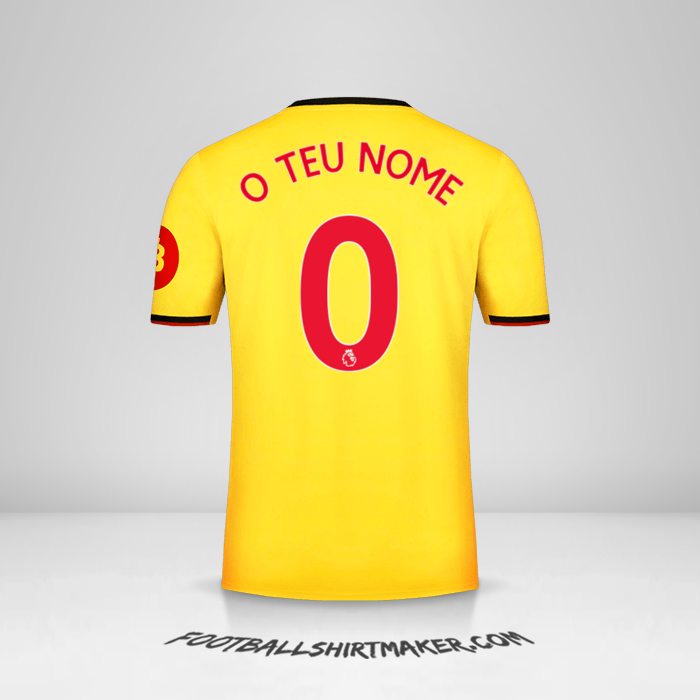 Camisola Watford FC 2019/2020 -  o teu nome - 0