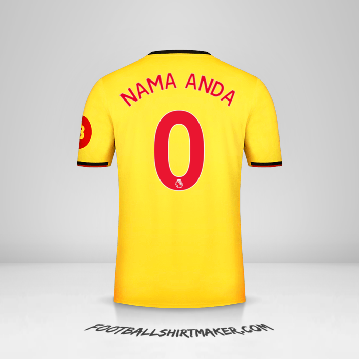 Jersey Watford FC 2019/2020 -  nama anda - 0