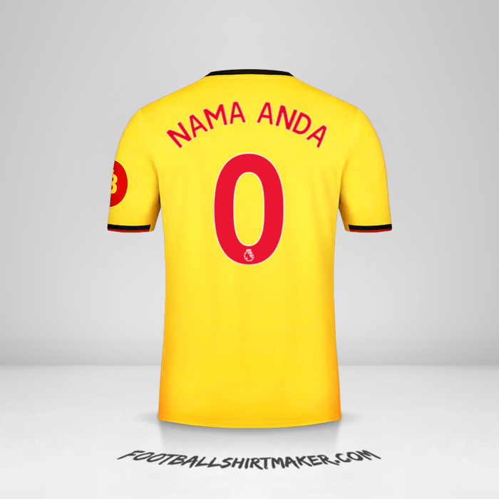 Jersey Watford FC 2019/2020 -  nama anda - 0