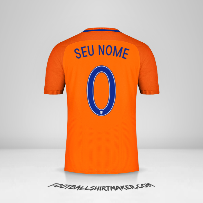 Camisa Países Baixos 2016 -  seu nome - 0