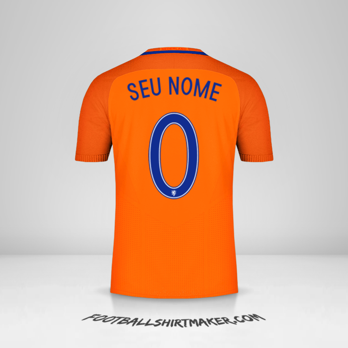 Camisa Países Baixos 2016 -  seu nome - 0