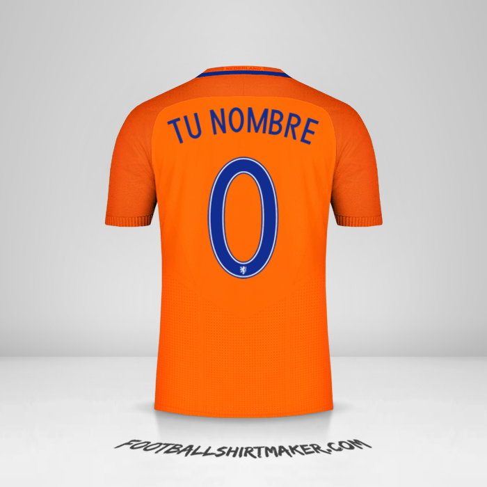 Jersey Paises Bajos 2016 -  tu nombre - 0