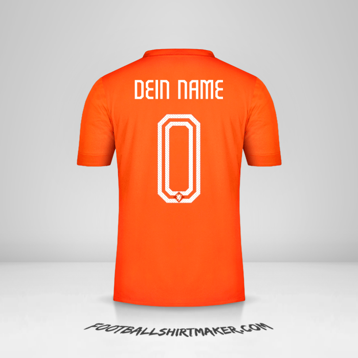 Trikot Niederlande 2014/15 -  dein name - 0