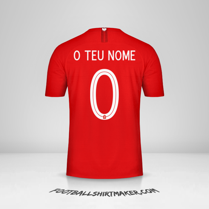 Camisola Polônia 2018 II -  o teu nome - 0