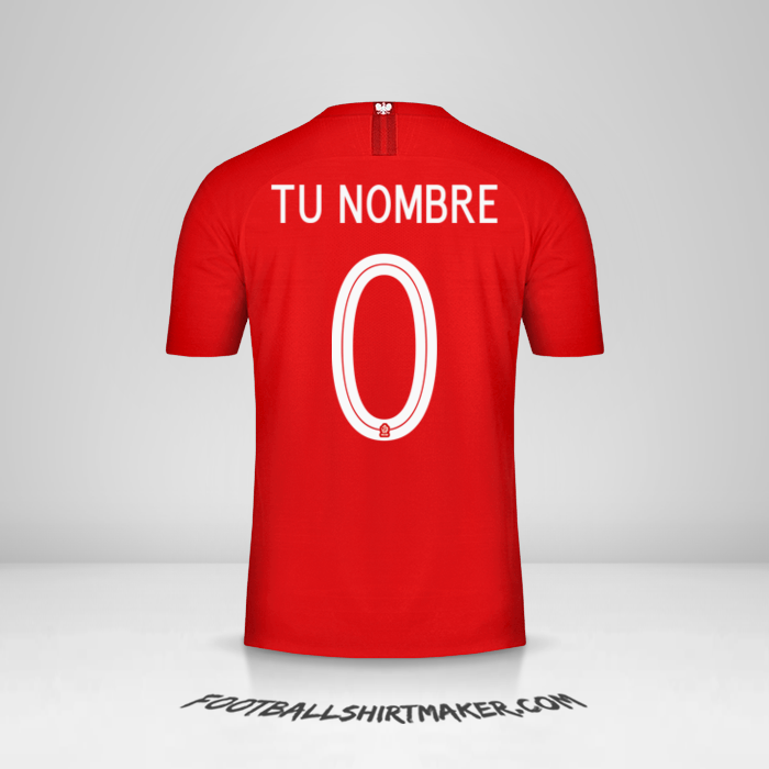 Camiseta Polonia 2018 II -  tu nombre - 0