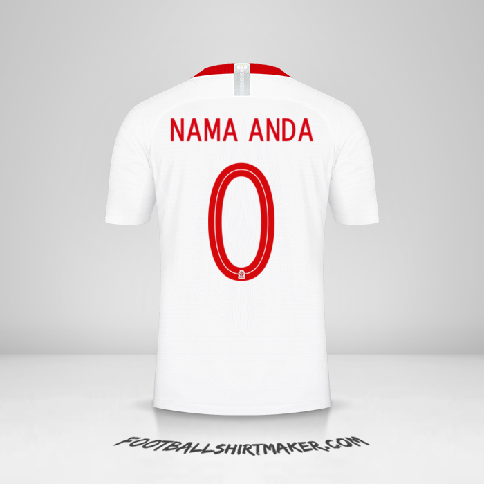 Jersey Polandia 2018 -  nama anda - 0
