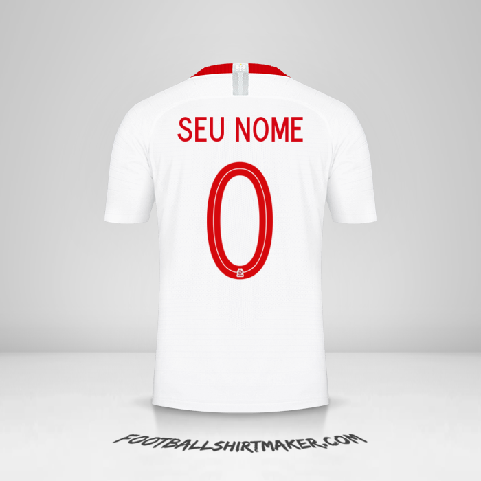 Camisa Polônia 2018 -  seu nome - 0