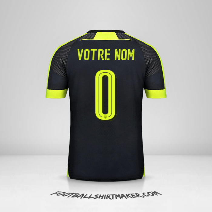 Maillot Arsenal Cup 2016/17 III -  votre nom - 0