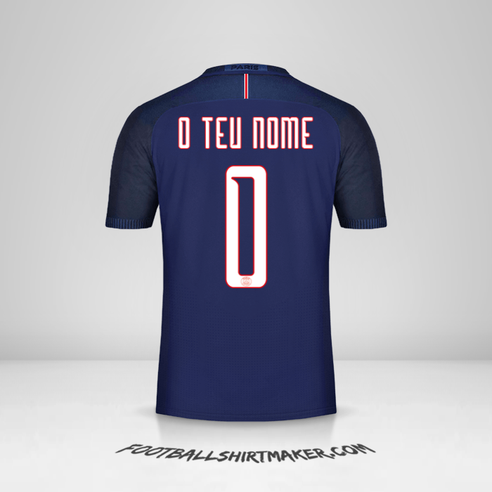 Camisola Paris Saint Germain Cup 2016/17 -  o teu nome - 0