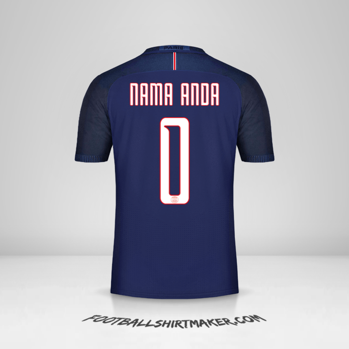 Jersey Paris Saint Germain Cup 2016/17 -  nama anda - 0
