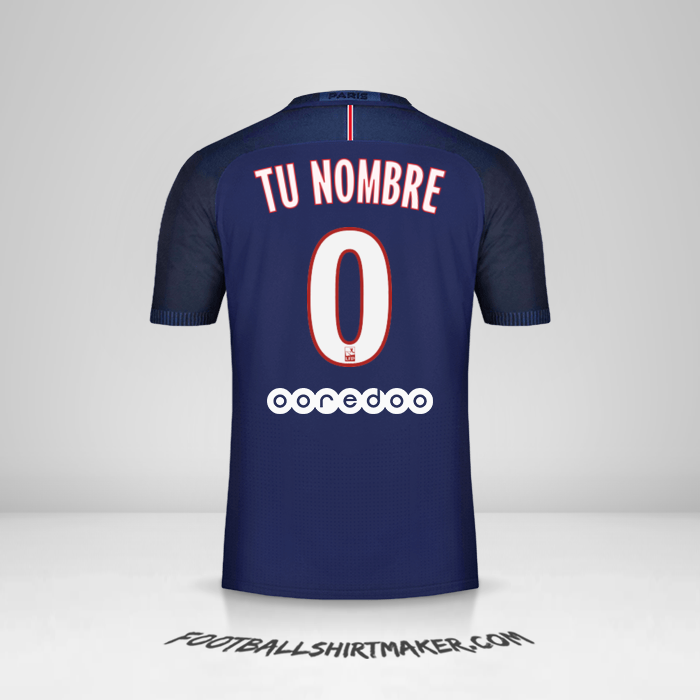 Jersey Paris Saint Germain 2016/17 -  tu nombre - 0