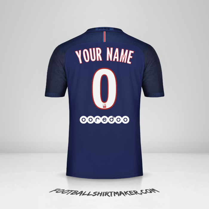 Shirt Paris Saint Germain 2016/17 -  your name - 0