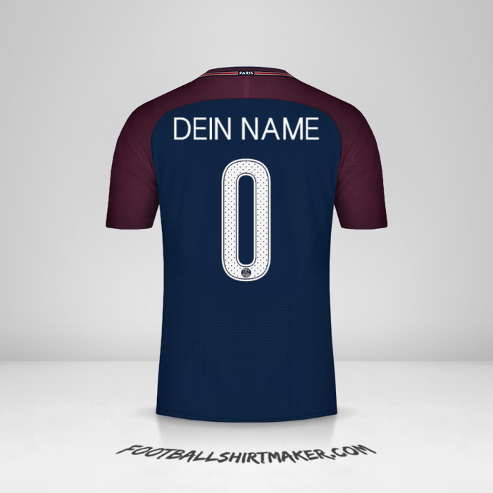 Trikot Paris Saint Germain 2017/18 Cup -  dein name - 0