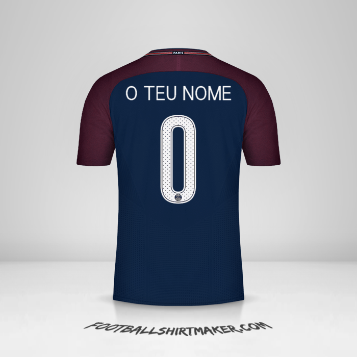 Camisola Paris Saint Germain Cup 2017/18 -  o teu nome - 0