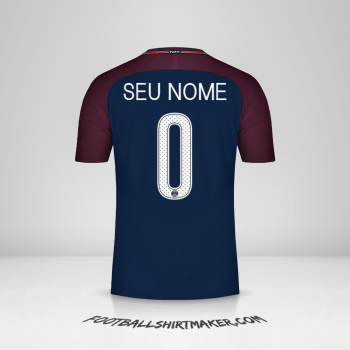 Camisa Paris Saint Germain Cup 2017/18 -  seu nome - 0