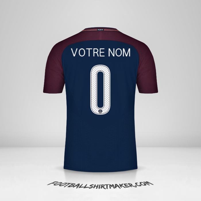 Maillot Paris Saint Germain Cup 2017/18 -  votre nom - 0