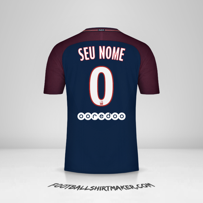 Camisa Paris Saint Germain 2017/18 -  seu nome - 0