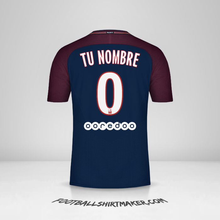 Jersey Paris Saint Germain 2017/18 -  tu nombre - 0