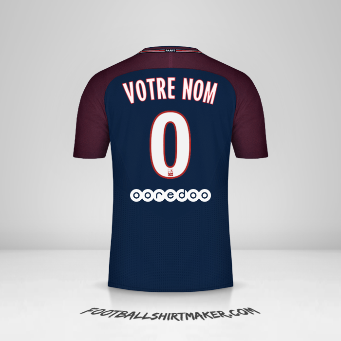 Maillot Paris Saint Germain 2017/18 -  votre nom - 0
