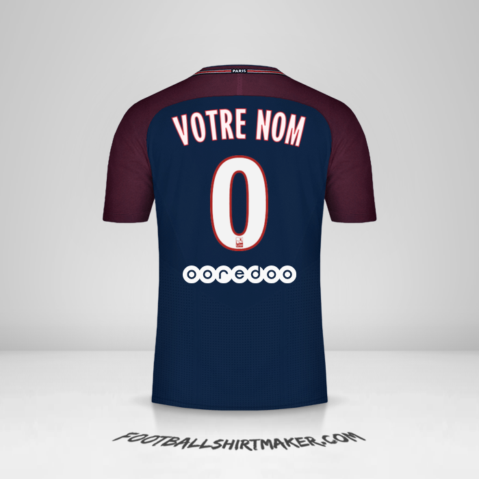 Maillot Paris Saint Germain 2017/18 -  votre nom - 0