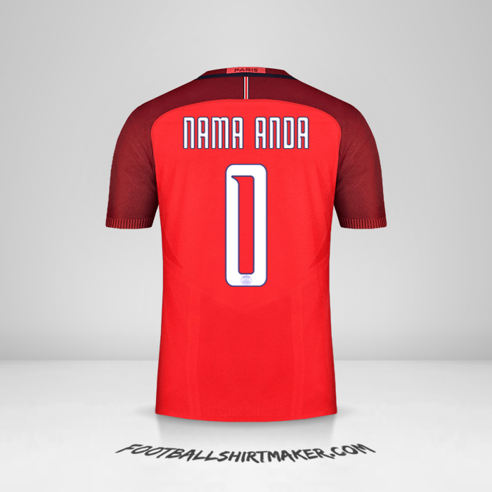 Jersey Paris Saint Germain 2016/17 Cup II -  nama anda - 0